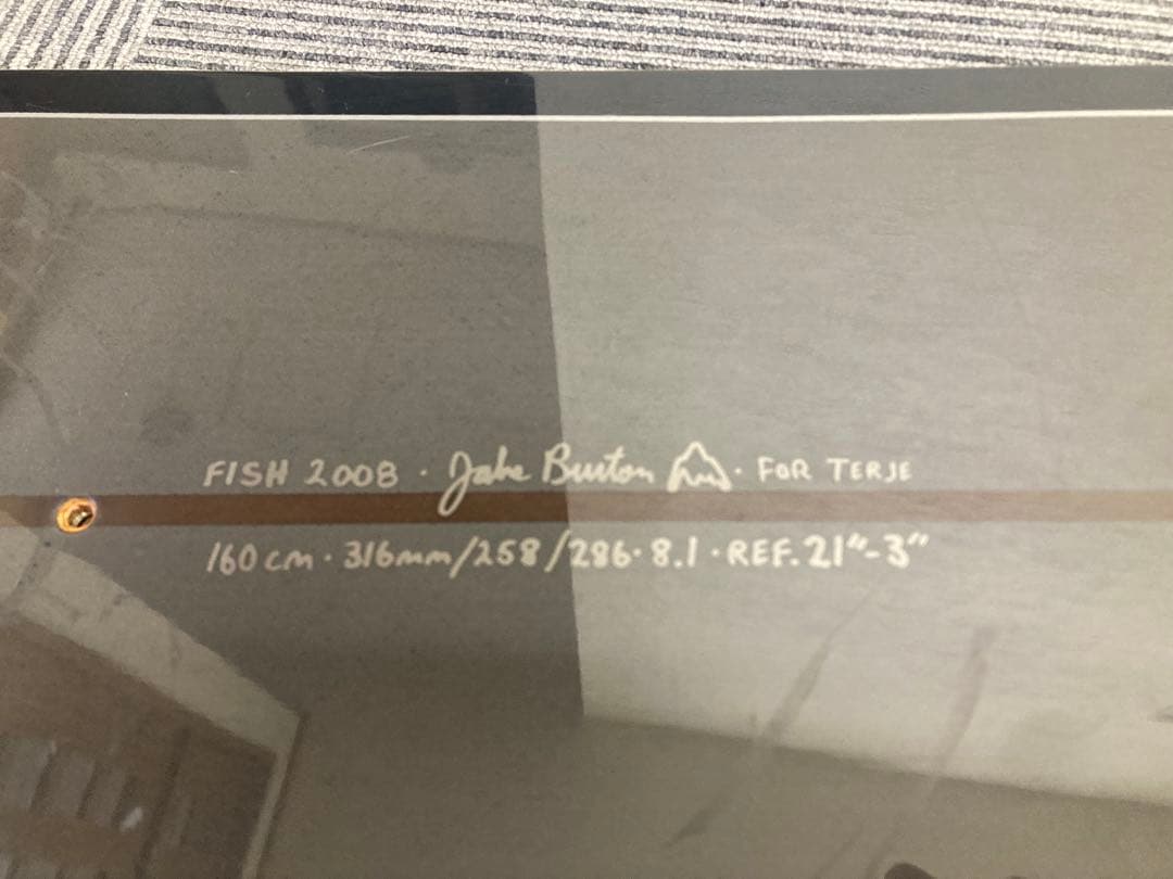 即発送 即使用可能　BURTON FISH パウダーボード　バートン