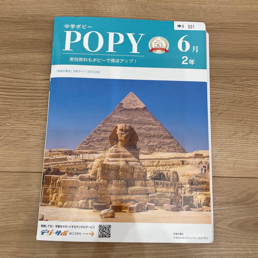 2024年度　ポピー中2☆ 6月号ありました！更に値下げ！