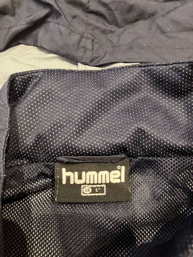 アストンヴィラ hummel ナイロンジャケット DWS 収納フード付　古着