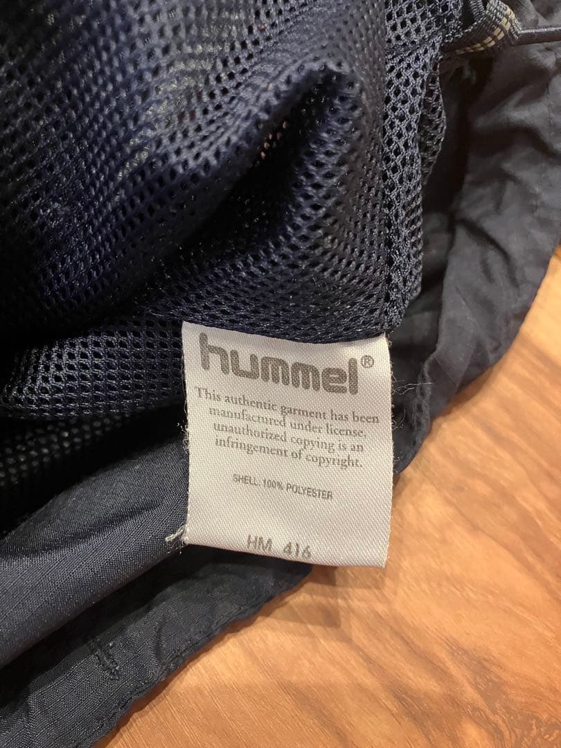 アストンヴィラ hummel ナイロンジャケット DWS 収納フード付　古着