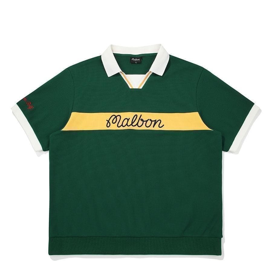 緑色XL マルボンゴルフ ポロシャツ malbon golf 半袖 メンズウェア