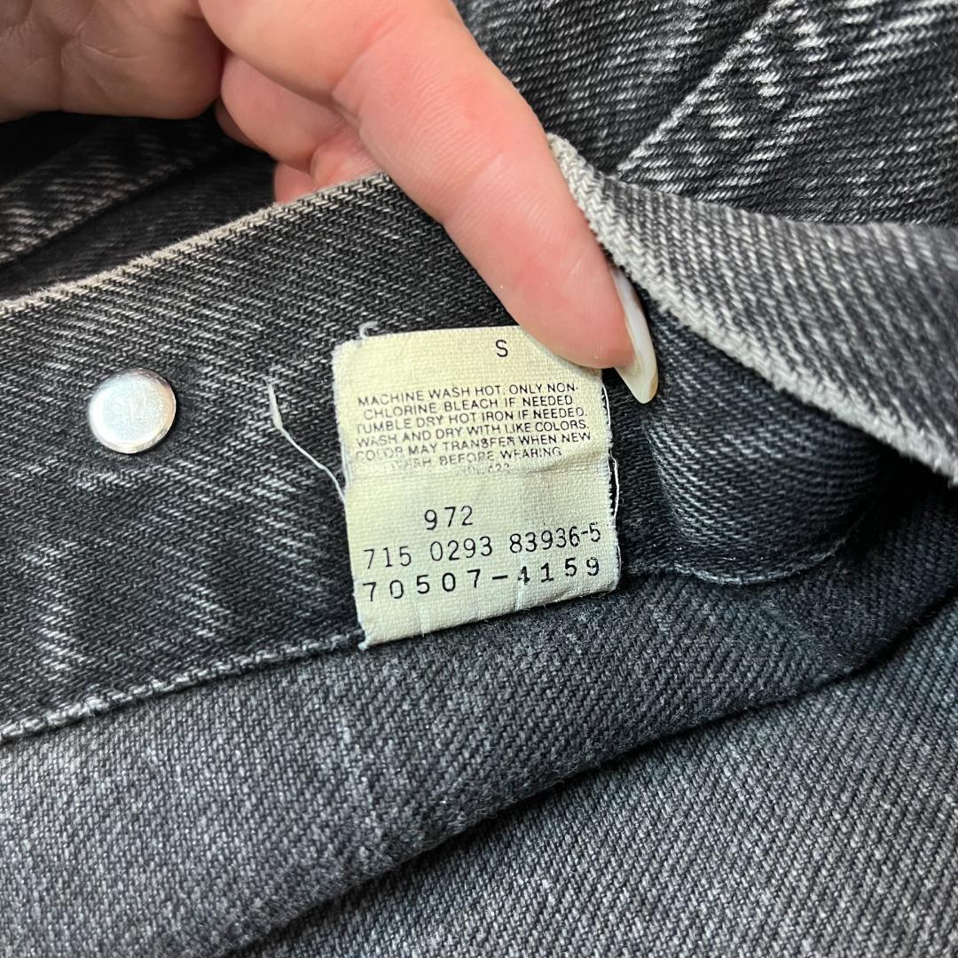 快*様 90s Levi`sリーバイス70507先染めブラックUSA製デニムジャ
