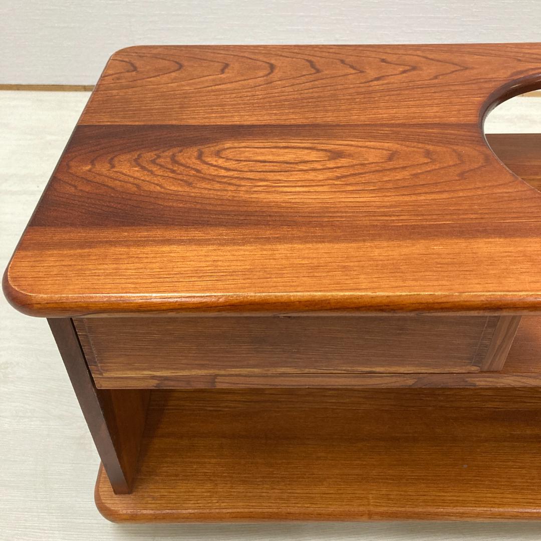 昭和レトロ 木製 お座敷ワゴン キャスター 引き出し収納 ポット台 ポットラック