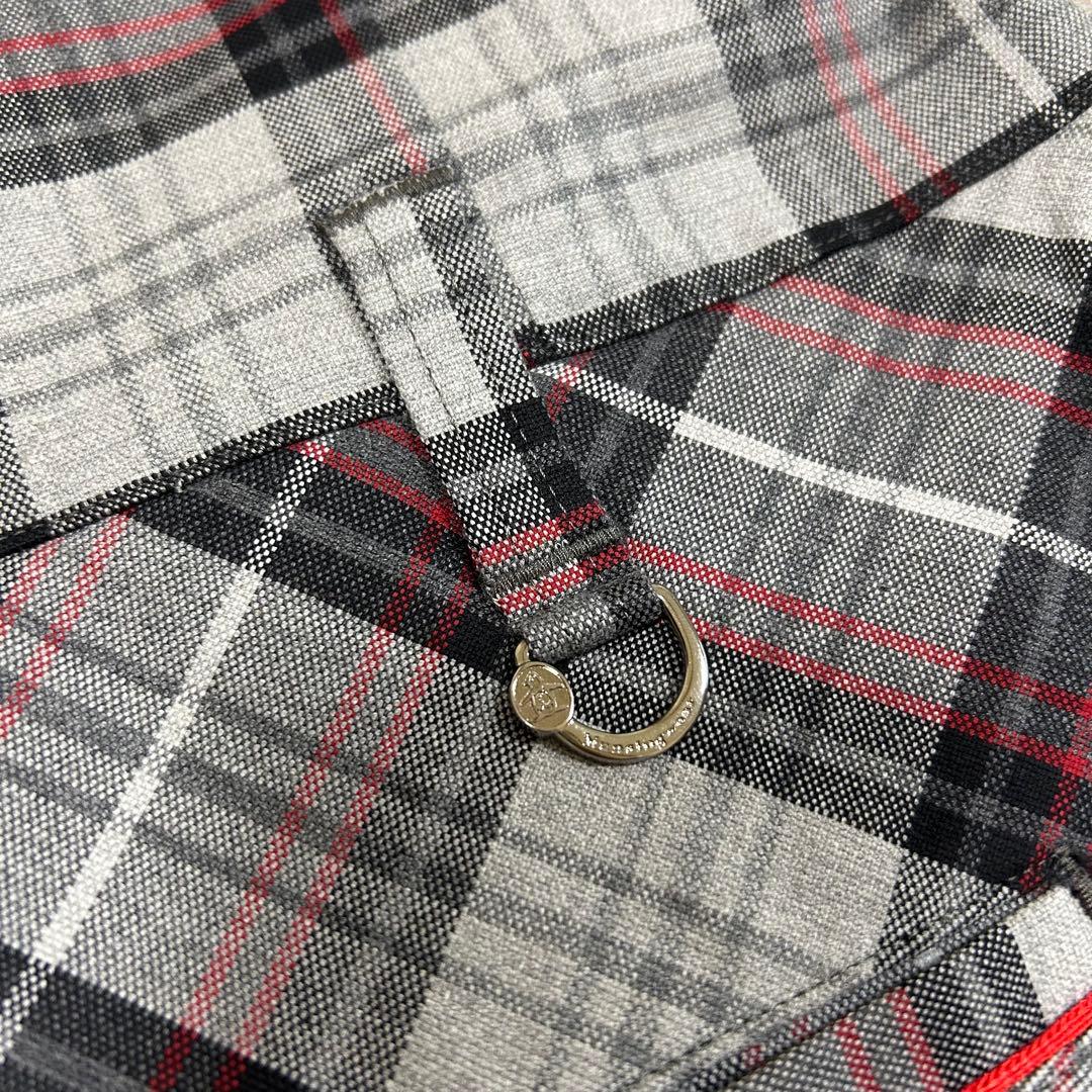 【新品】洗える♡ マンシングウェア タータンチェックノースリーブワンピース LL