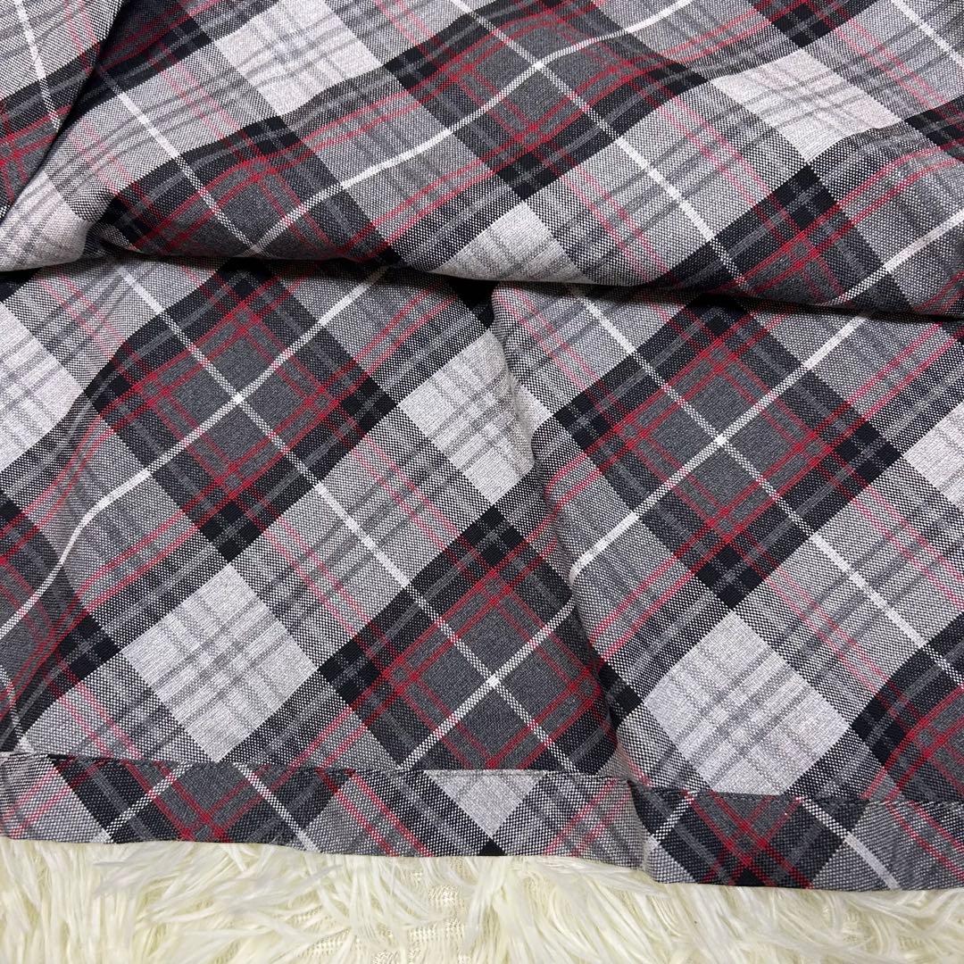 【新品】洗える♡ マンシングウェア タータンチェックノースリーブワンピース LL