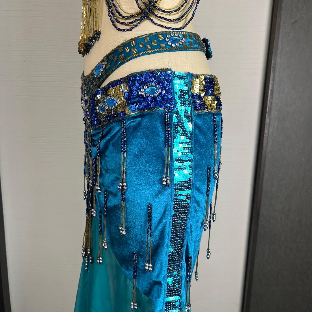 ベリーダンス　コスチューム　ターコイズ