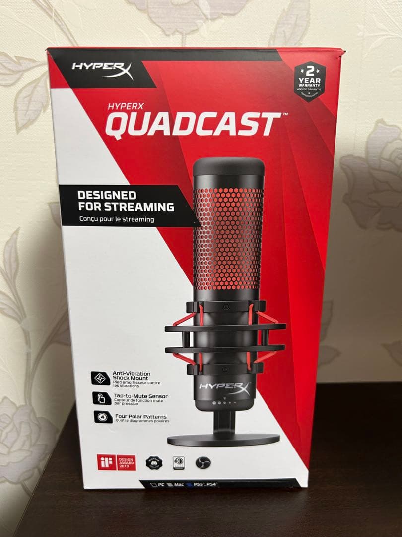 HyperX QuadCast スタンドアロンマイク 付属品完備