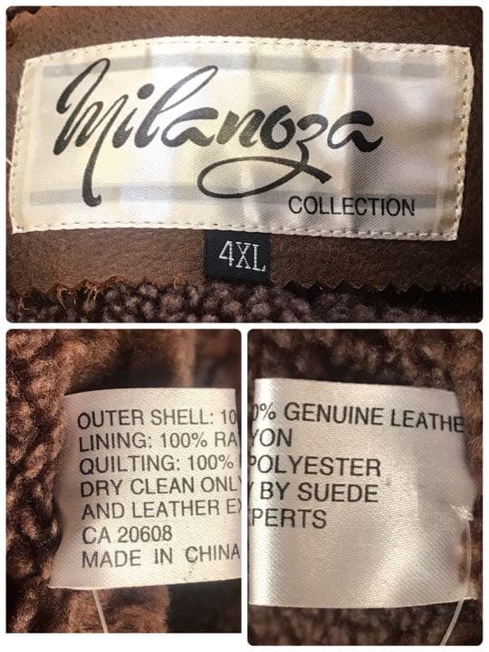 大きいサイズ 4XL メンズ レザー100％ MILANOZA ミラノザ