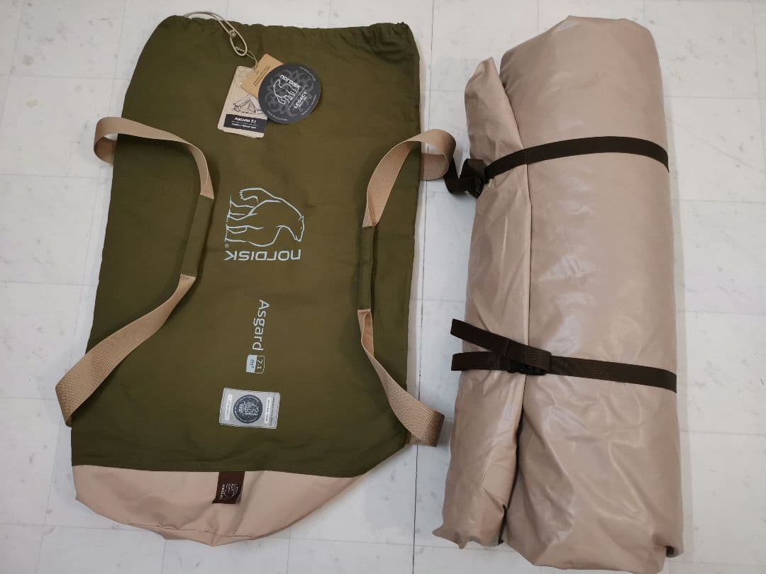 値下げ 未使用ノルディスク　アスガルド7.1カーキ　ポールおまけ