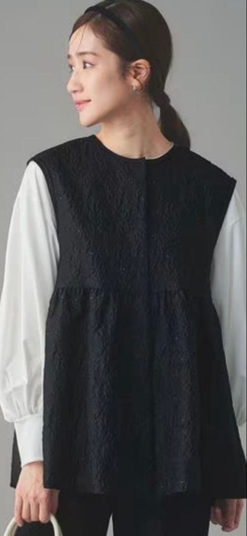 新品・未使用UNITED ARROWS GISHA 2トーン ジャガード ベスト