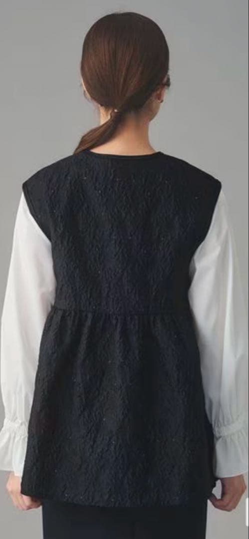 新品・未使用UNITED ARROWS GISHA 2トーン ジャガード ベスト