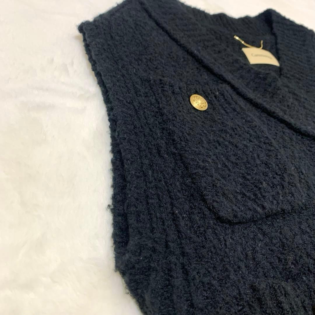 Kosami様 Curensology レリーフジャガードニットベスト 金ボタン