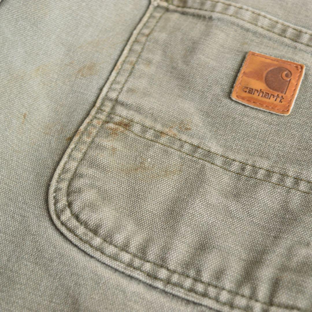 00s カーハート W36 ダック ワークパンツ ペインター フェード 襤褸