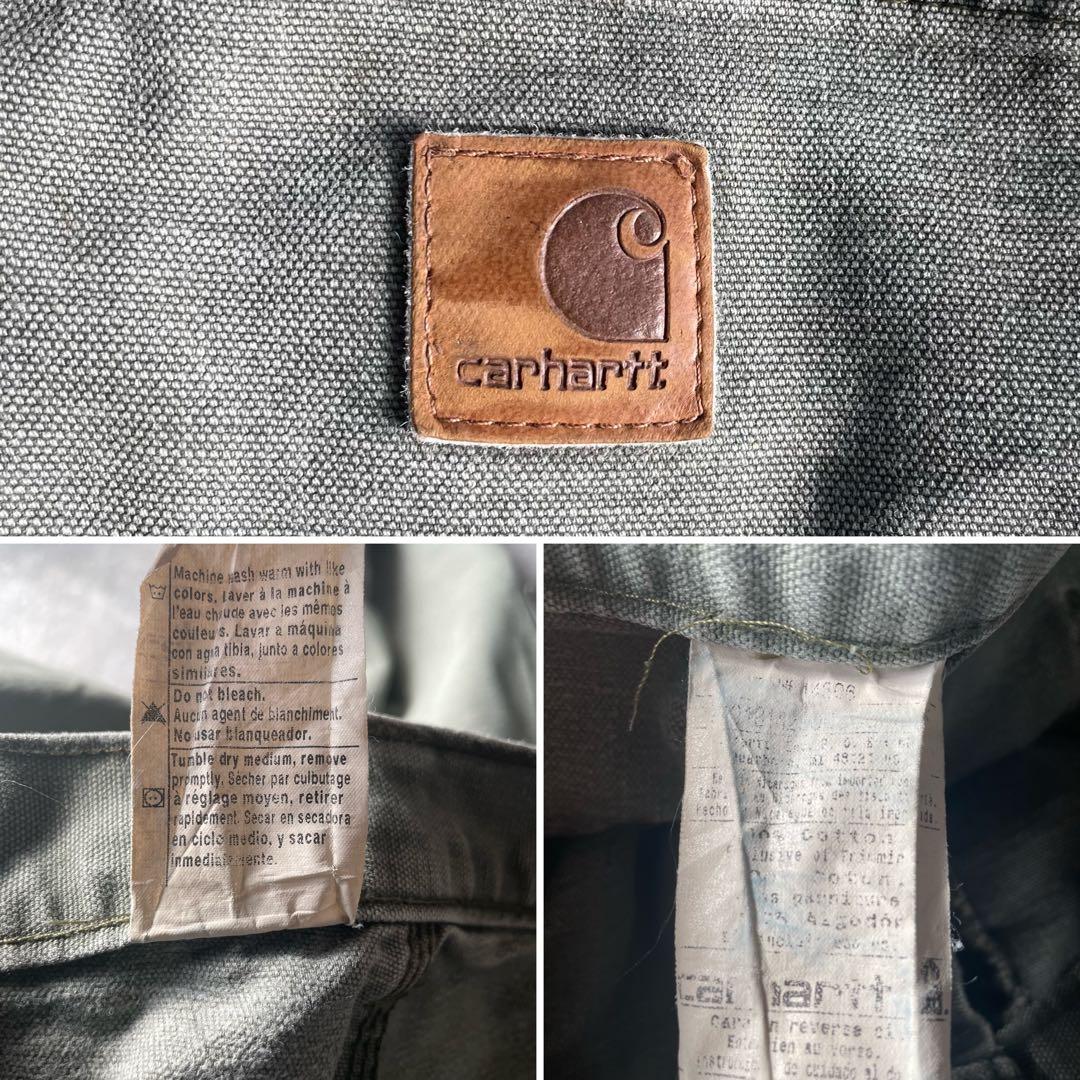 00s カーハート W36 ダック ワークパンツ ペインター フェード 襤褸
