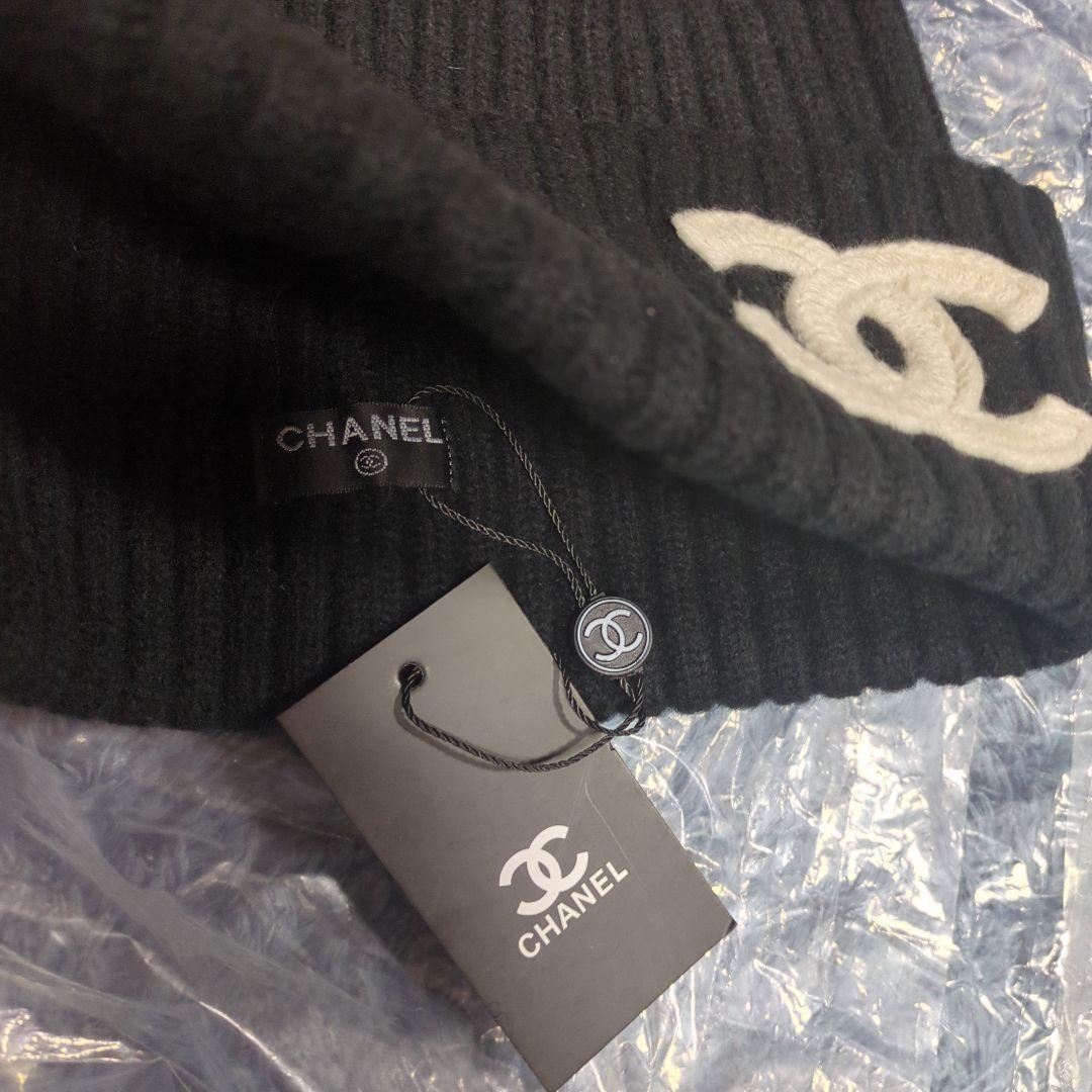 【人気商品❤】CHANEL 黒 ニット帽　ベーニー　タグ付き