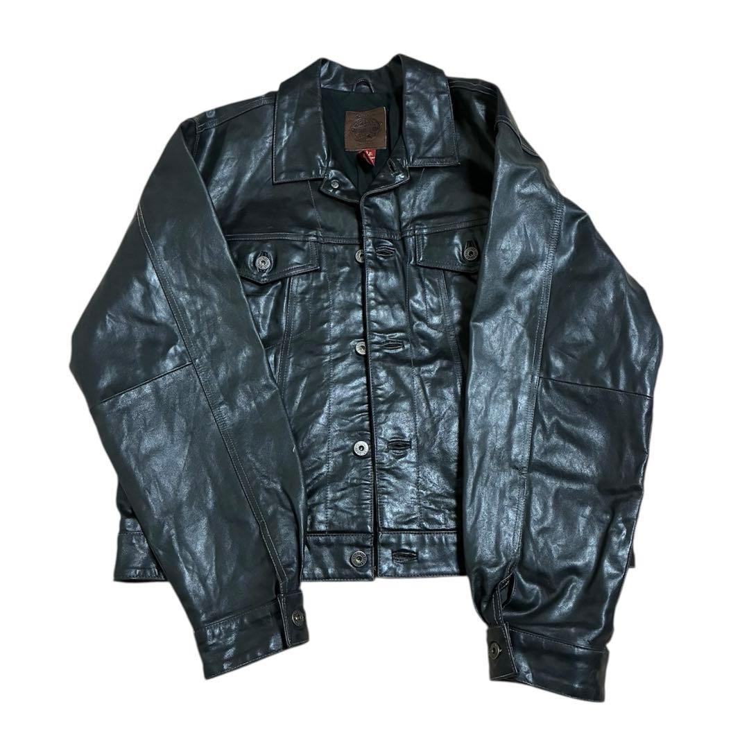 ス*☆様 OLDGAP レザー トラッカージャケット ブラック