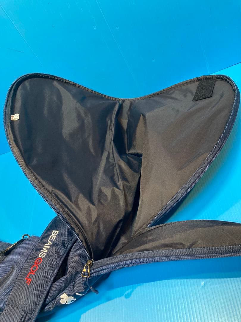 【超美品≒新品】BEAMS GOLF／ビームスゴルフ　クラブケース 色：紺×赤