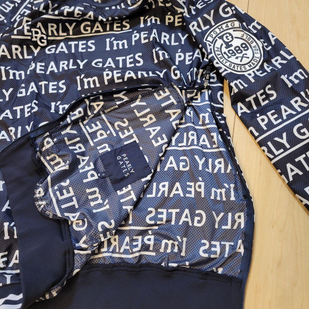 パーリーゲイツ☆30周年 ストレッチ スニード プルオーバー 総柄ブルゾン 4