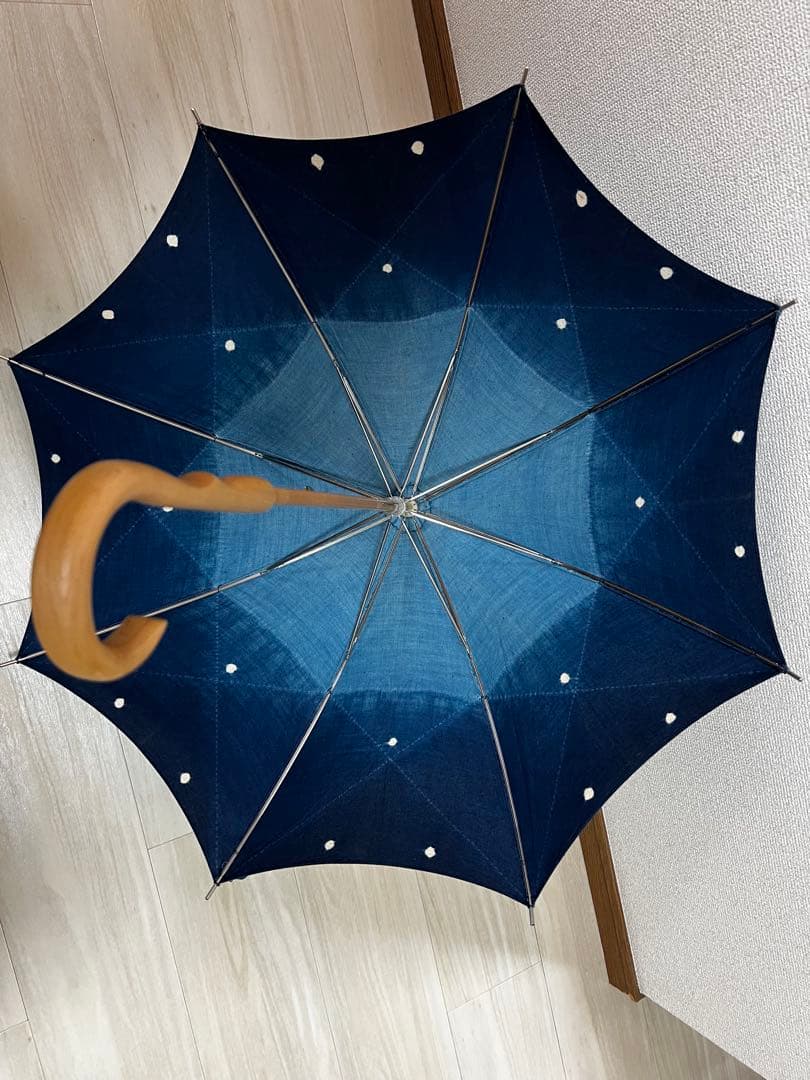藍染　日傘　ハンドメイド