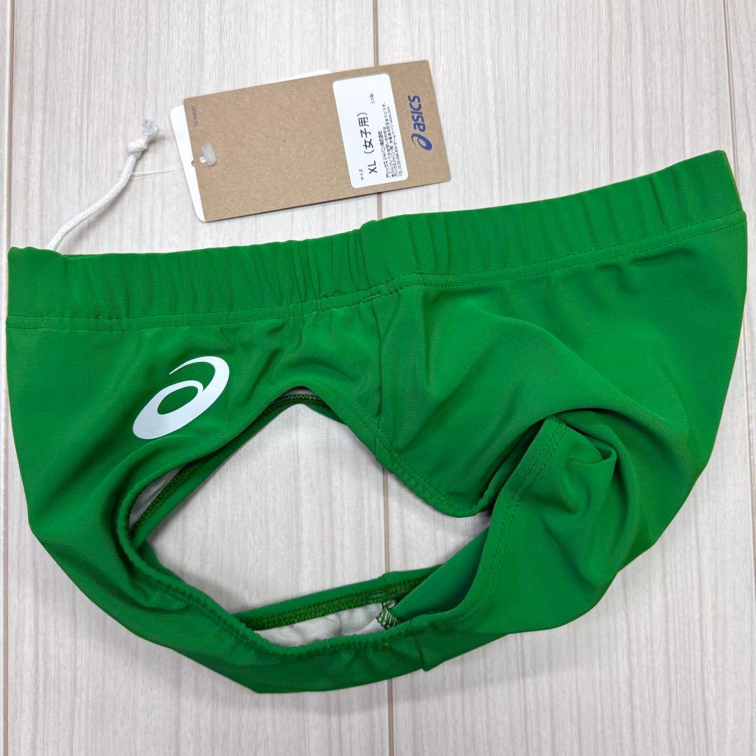 アシックス　女子陸上レーシングショーツ　アマゾングリーン単色　XLサイズ　新品