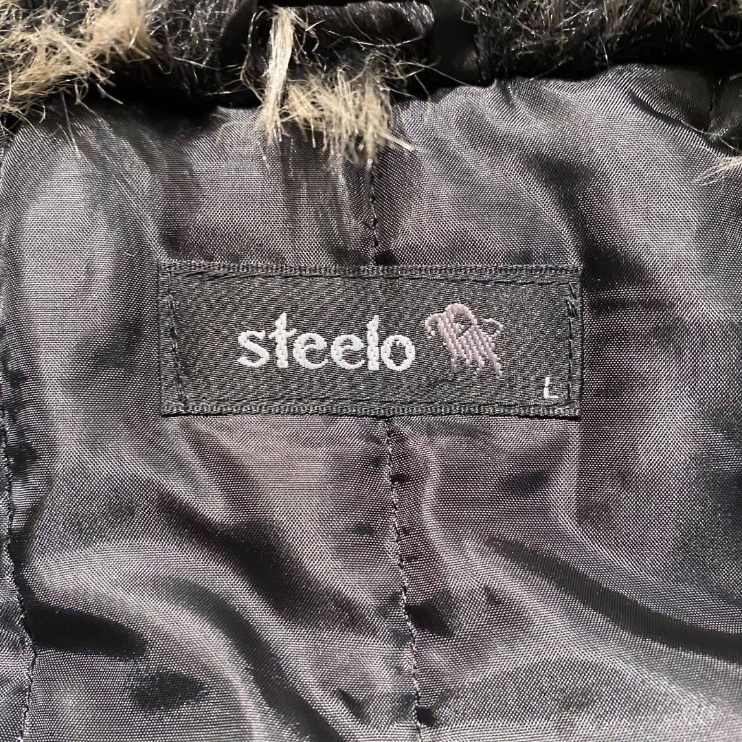 ネオお兄系 y2k アーカイブ 光沢 ファー 中綿 シングルライダースジャケット