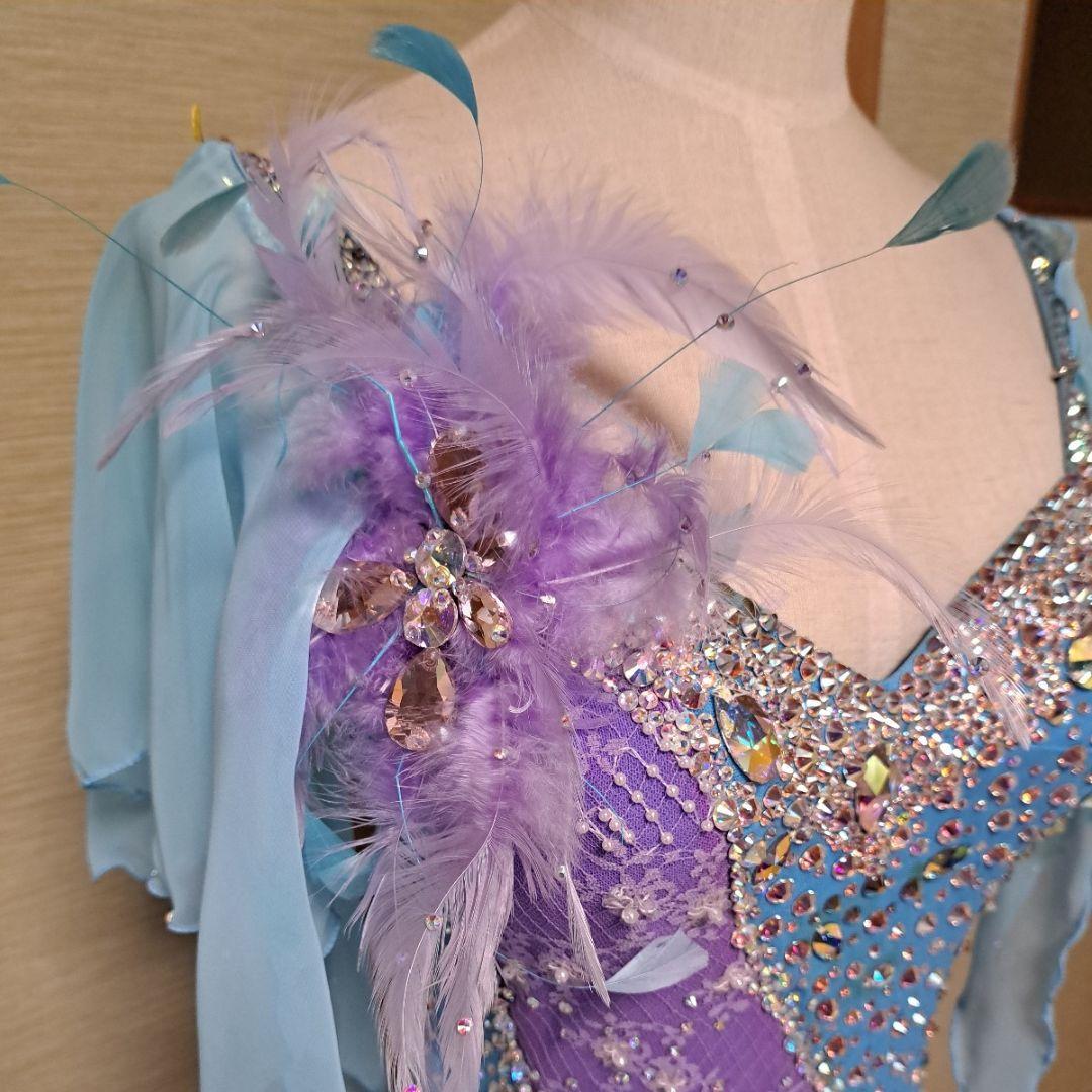 社交ダンス用ドレス 青紫 グラデーション。値下げしました。クリスアンコーチャー