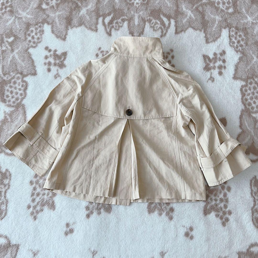 バーバリーロンドン ショート ジャケット ノバチェック トレンチ ケープ 38