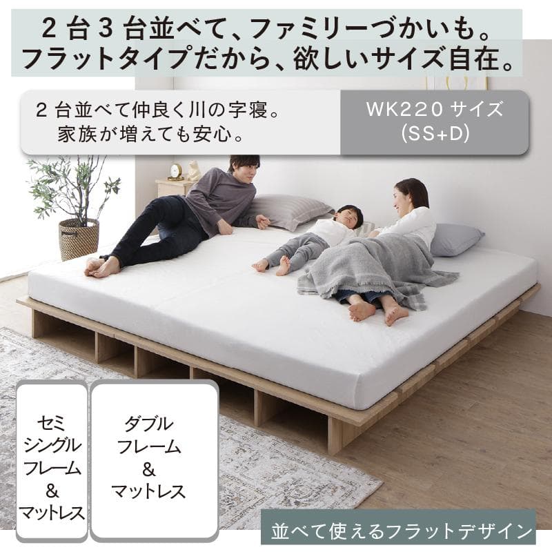 【最安値】ダブルベッド 頑丈 すのこベッド ベッドフレーム単品 新品送料込