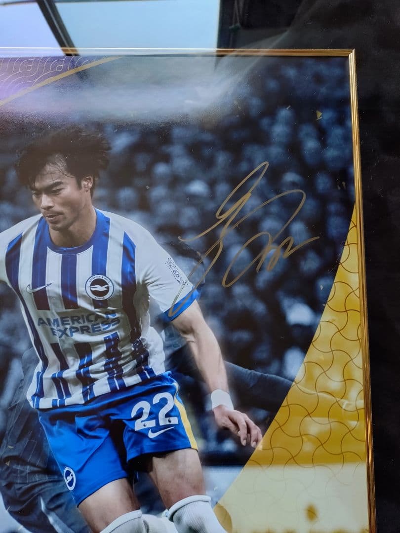 ダグアウト社　三笘薫　直筆サイン入り写真　ブライトン　ダグアウト社発行証明書付