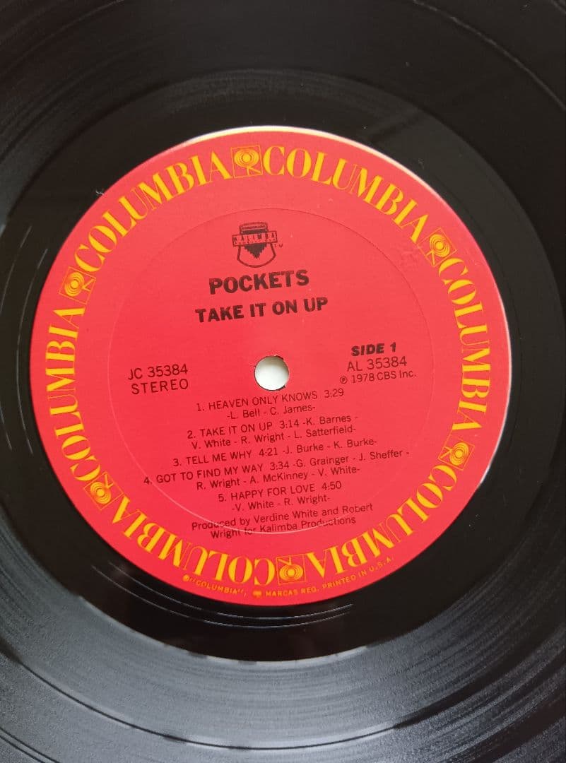 POCKETS/TAKE−IT−ON−UP/LP盤レコード。