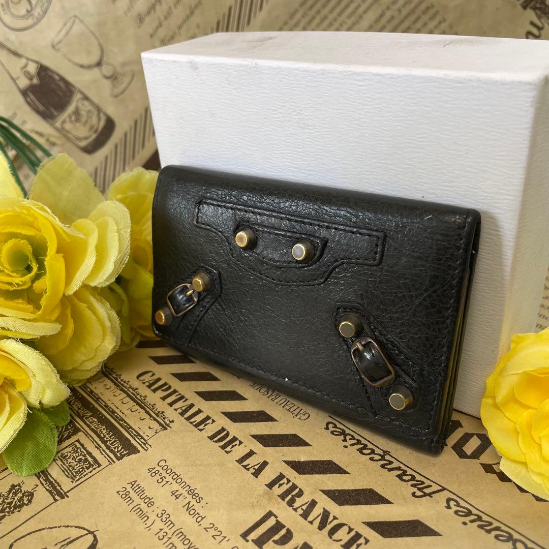 バレンシアガ キーケース ６連 鍵 革 黒 FR201