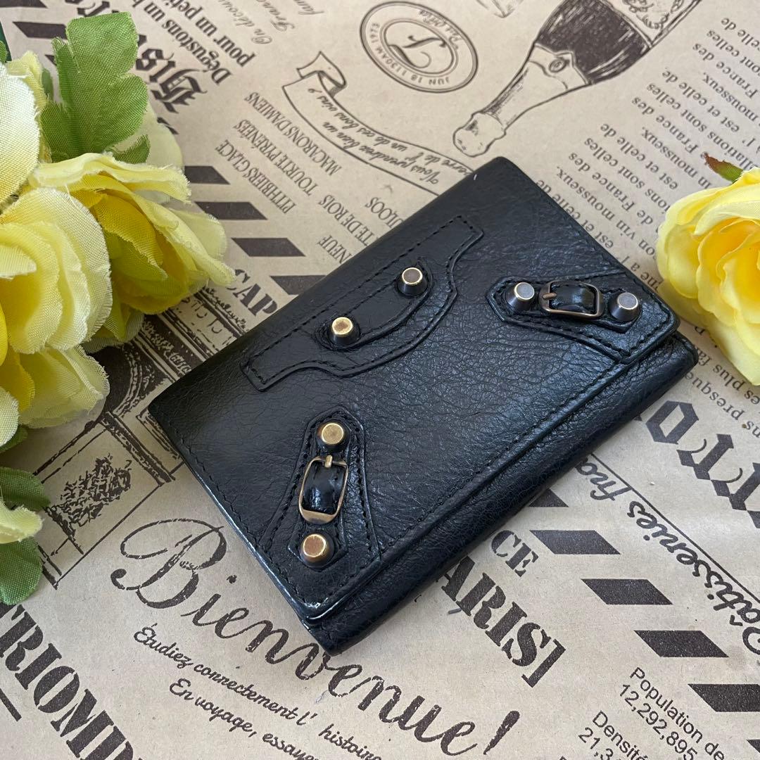 バレンシアガ キーケース ６連 鍵 革 黒 FR201