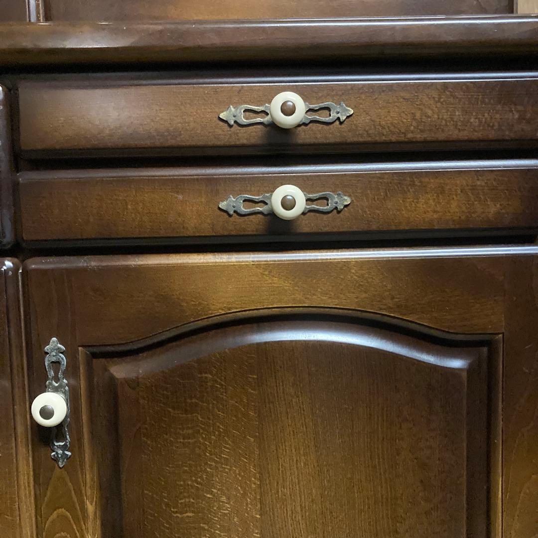 【飛騨産業】キツツキ　２面食器棚　カップボード　キッチンボード