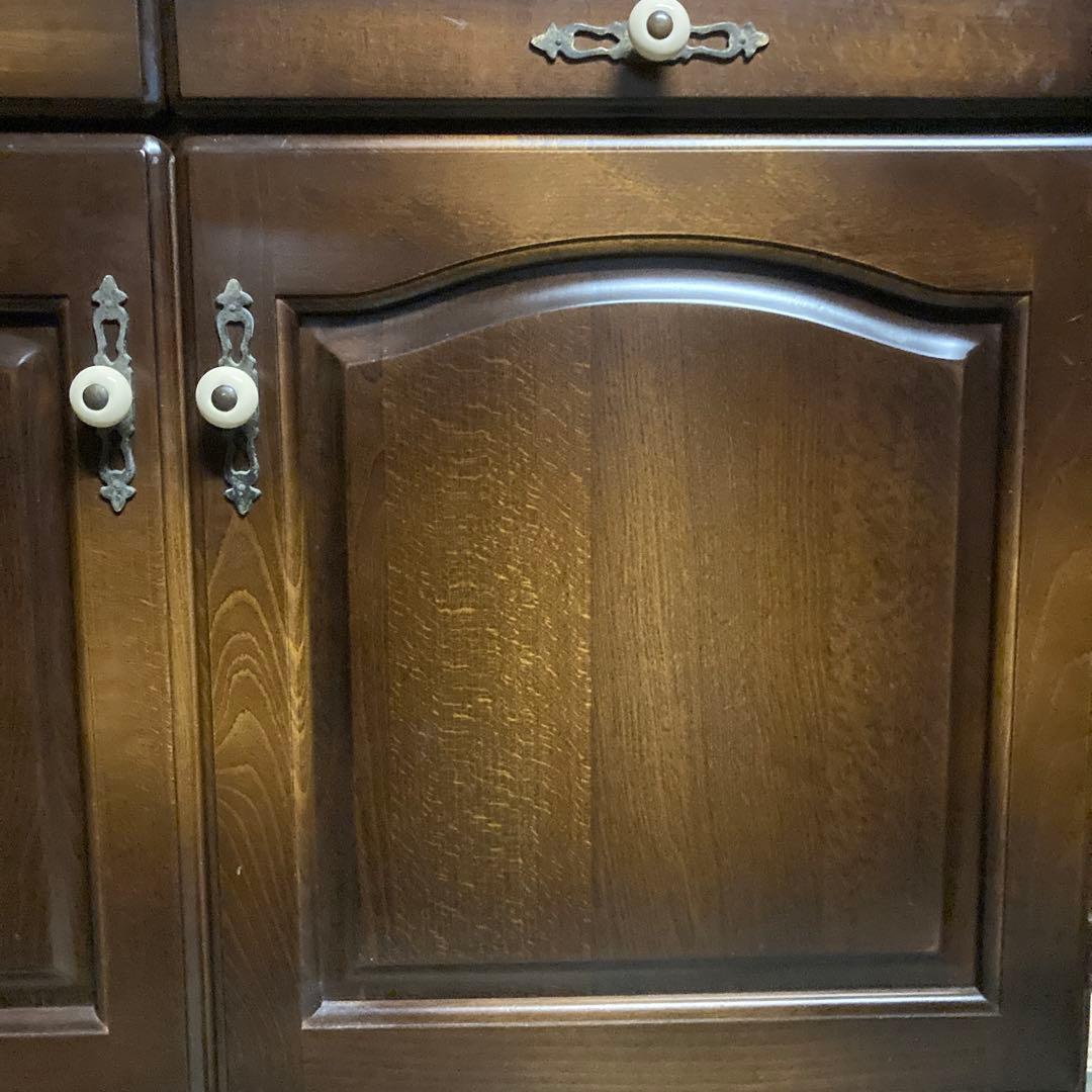 【飛騨産業】キツツキ　２面食器棚　カップボード　キッチンボード