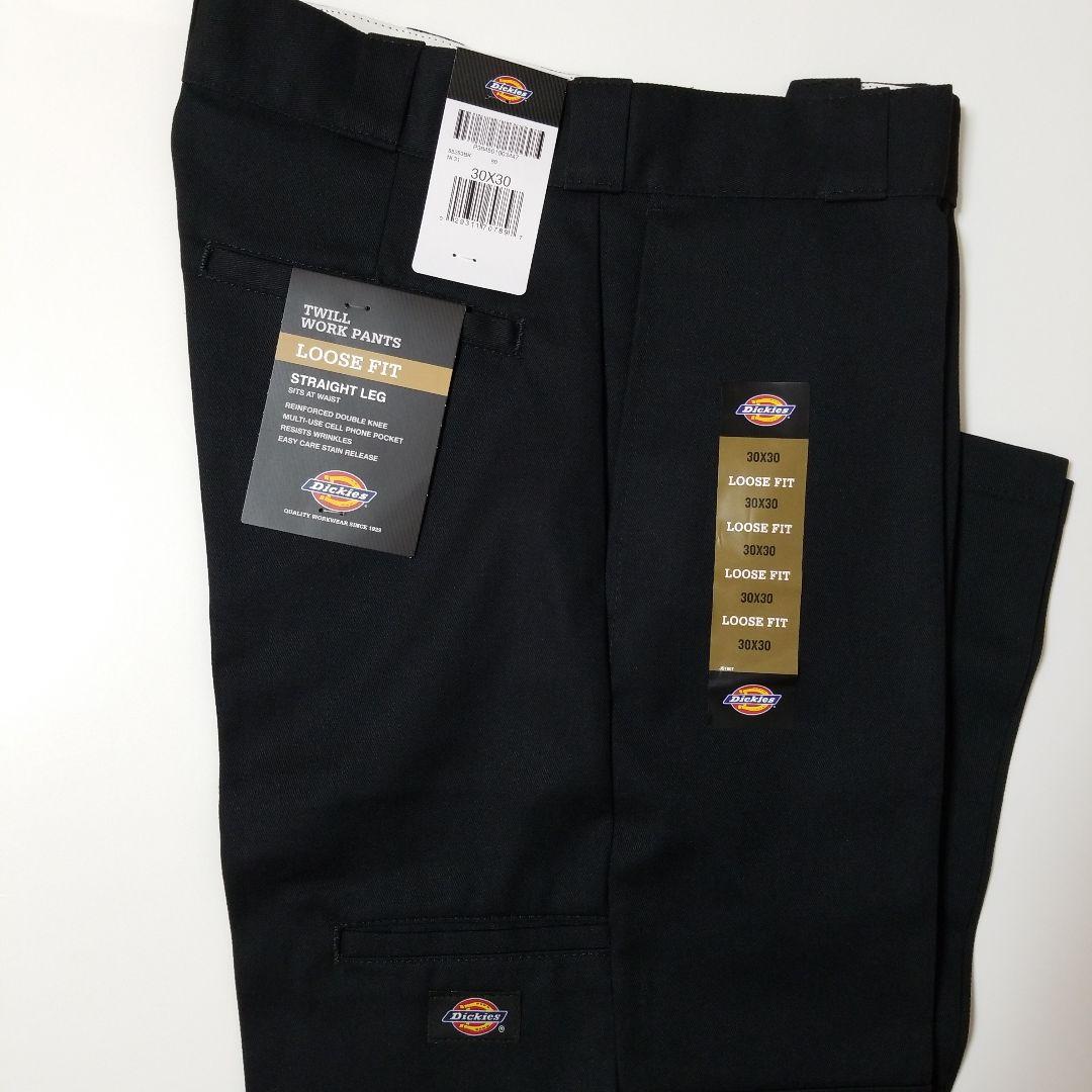 30×30【新品・未使用】ディッキーズ　ダブルニー　85283　　・BLACK・
