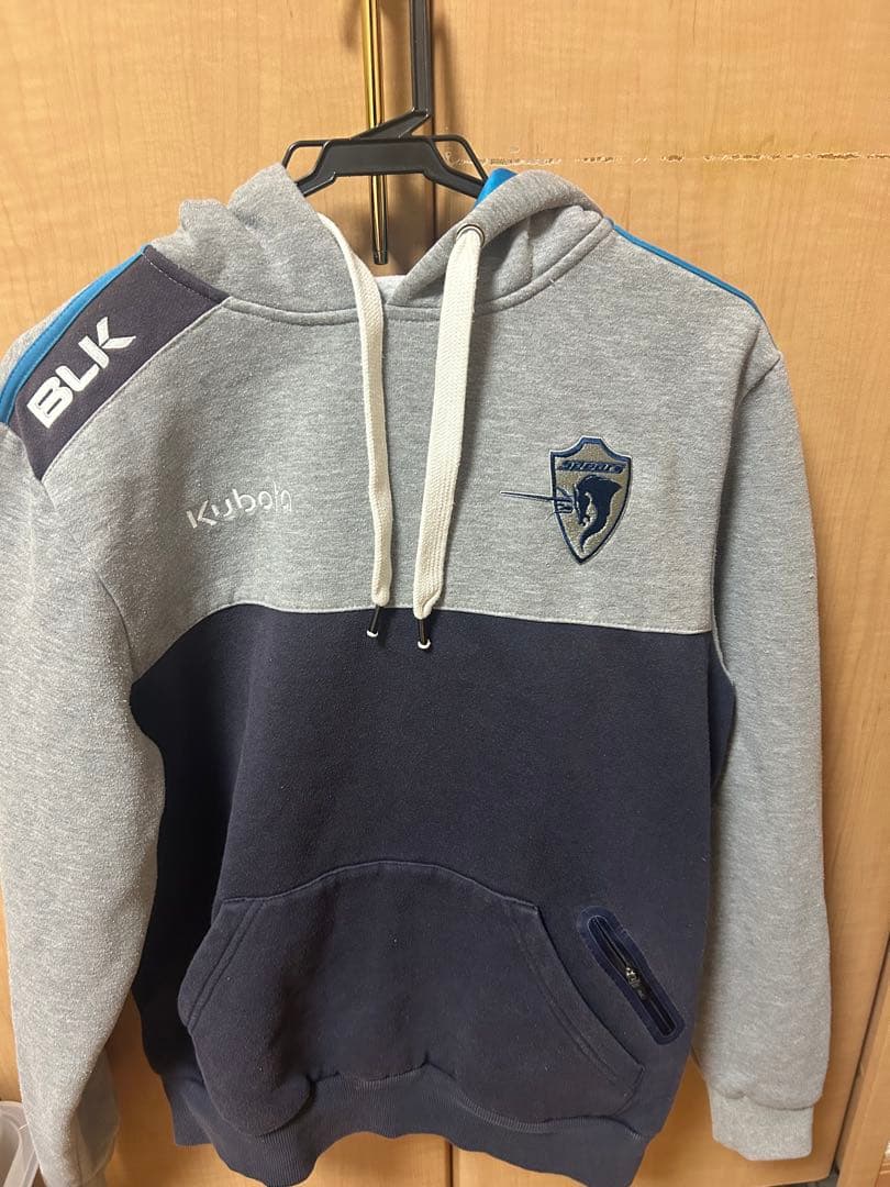 クボタスピアーズフード付きパーカー グレー/ネイビー