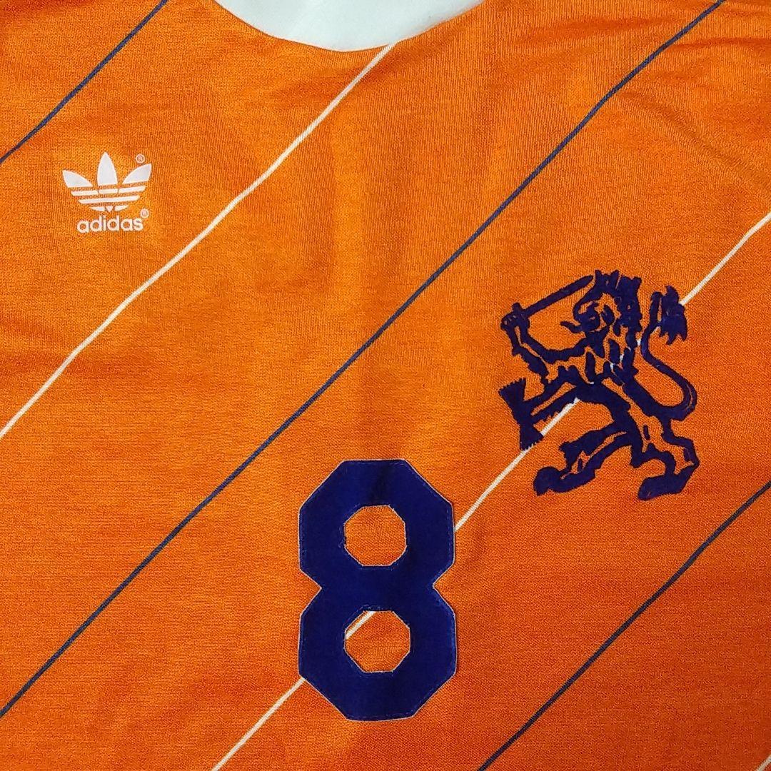 希少☆80s 西ドイツ製 アディダス オランダ代表 長袖 ゲームシャツ XL