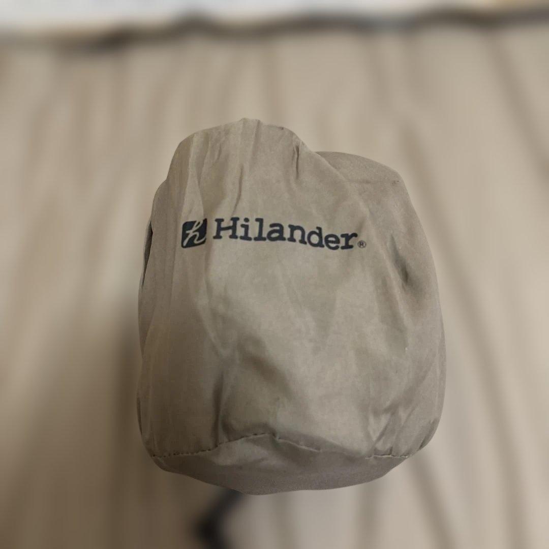 ①Hilander インフレータブルマット DX 8cm ベージュ まくら付き