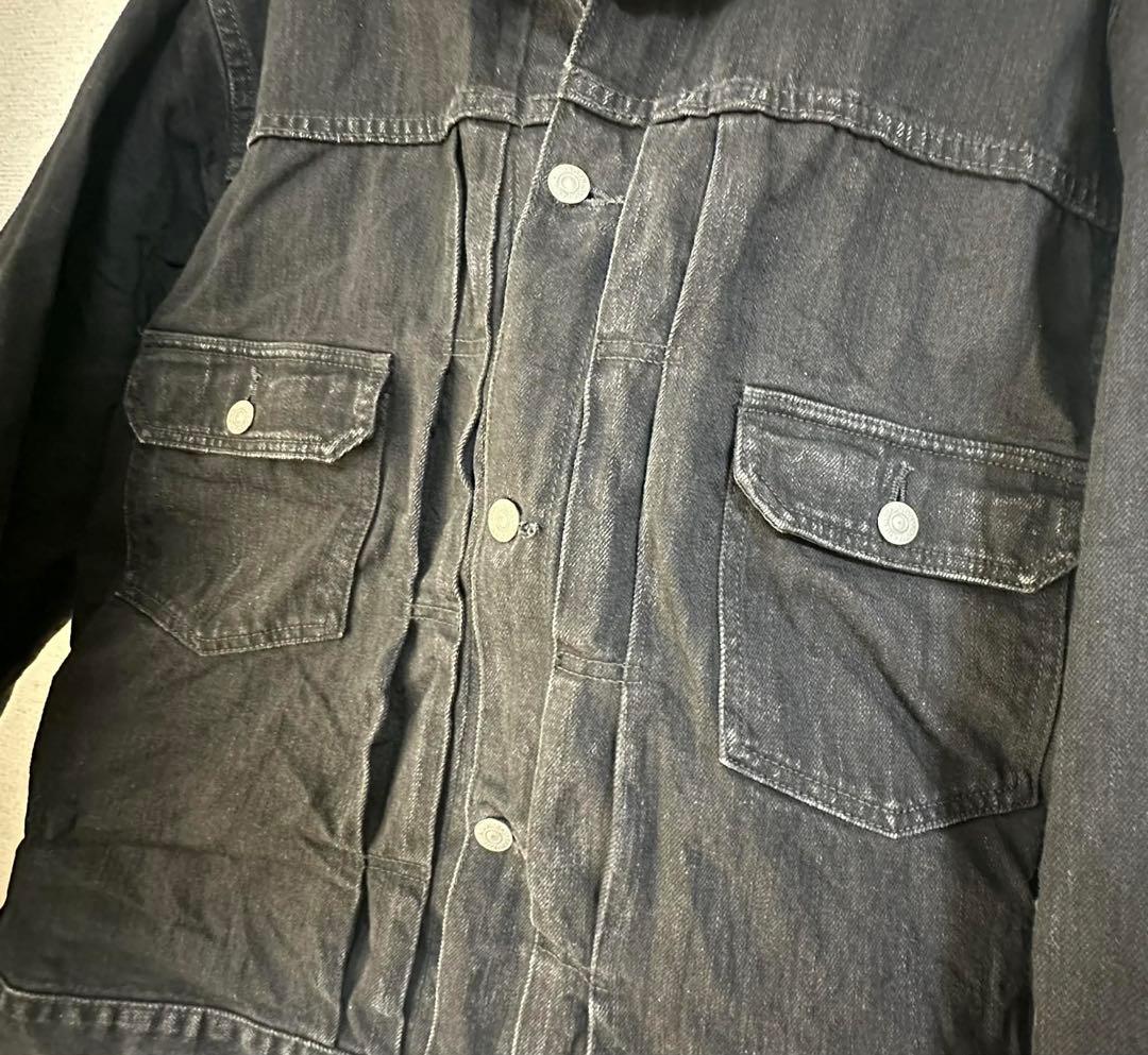 児島デニムジャケット　ブラック　xxlサイズ