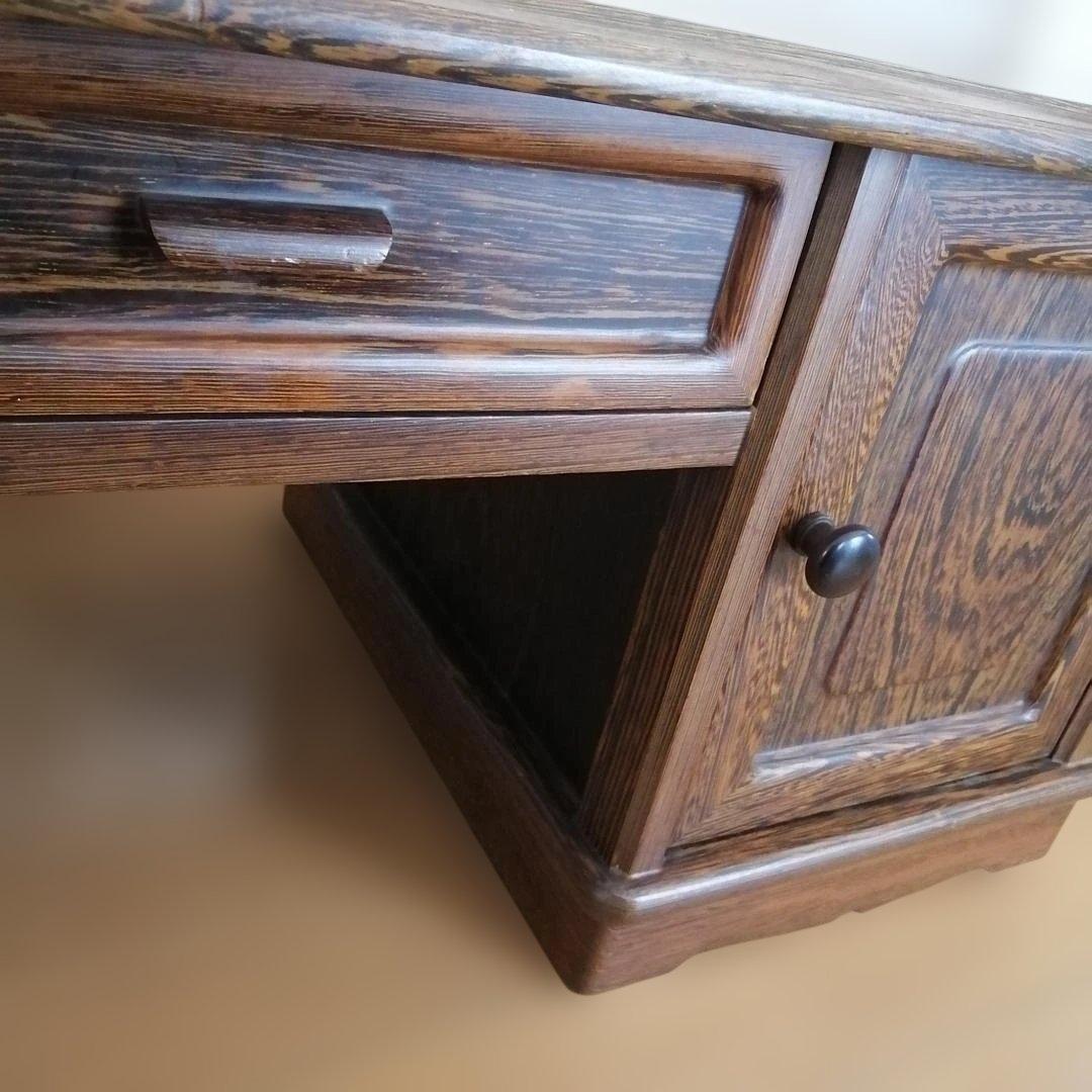 文机 座机 ローデスク 昭和レトロ アンティーク 片軸 古家具 書斎 和家具