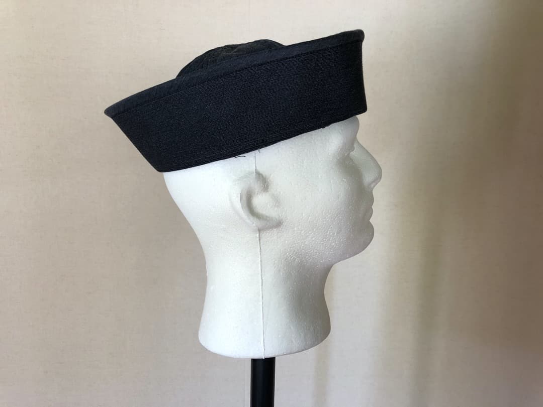 80s 未使用デッド 米軍 実物 USNセーラーハット 7 3/4 後染め Y1