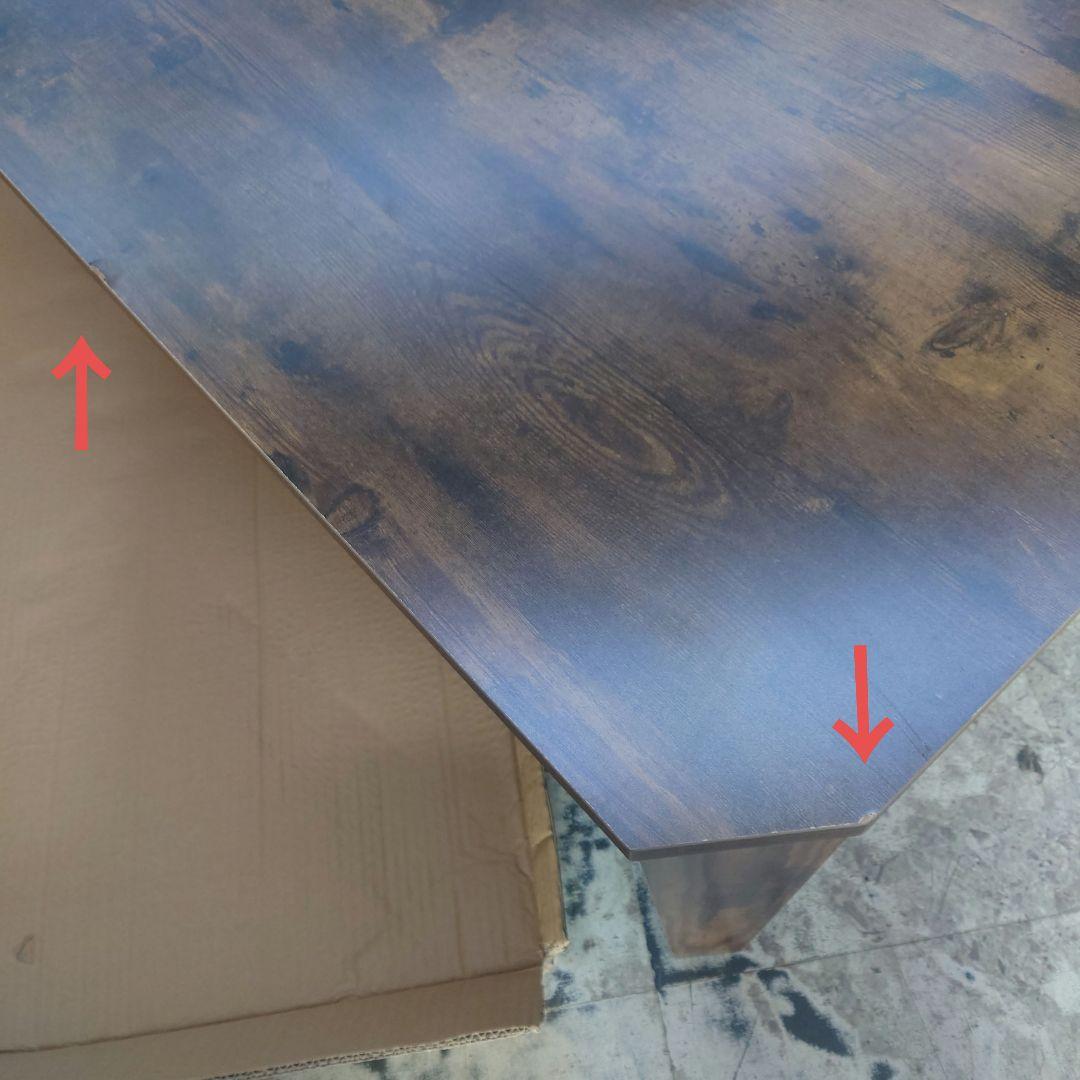 ⑪キズあり　120幅折れ脚ローテーブル　BR色MT-6867BR