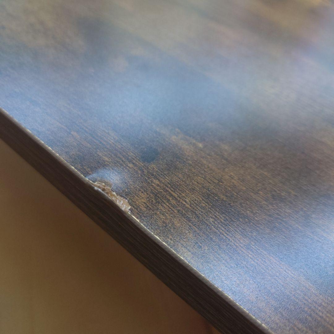 ⑪キズあり　120幅折れ脚ローテーブル　BR色MT-6867BR