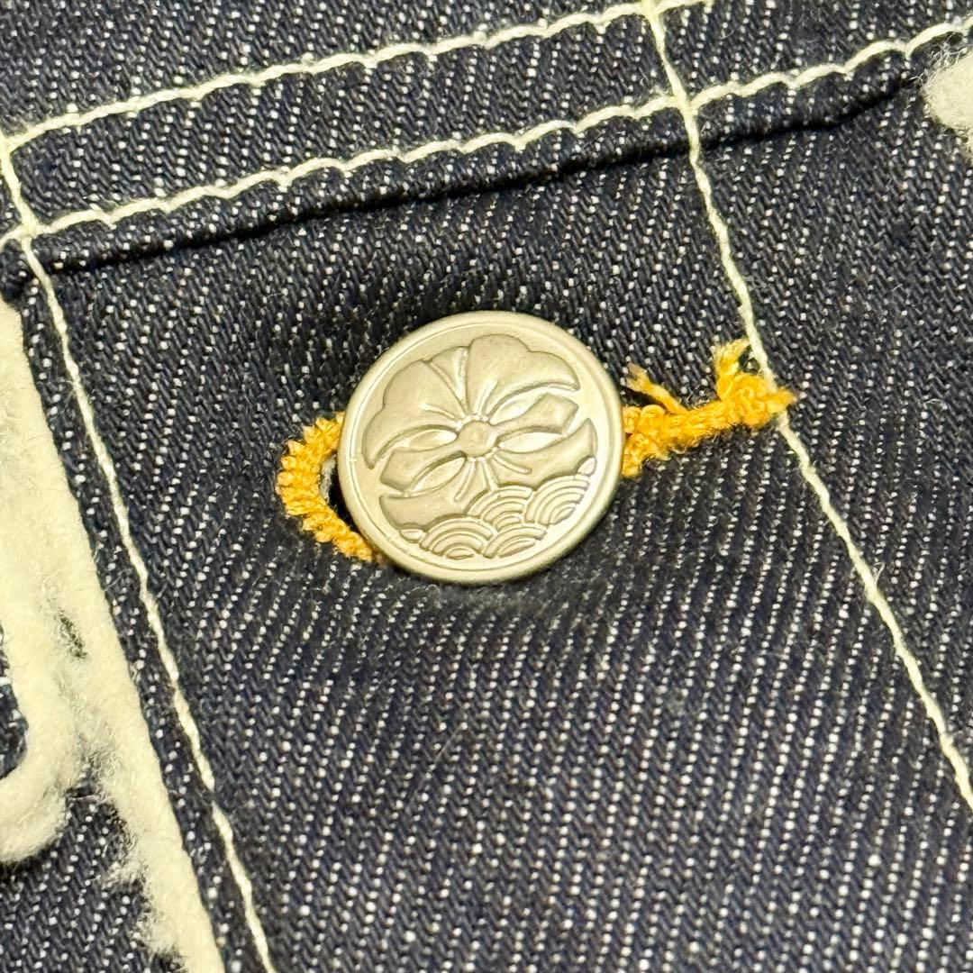 【完売品！希少XL】EVISU デニムジャケット 大黒 カモメ 道楽 Gジャン