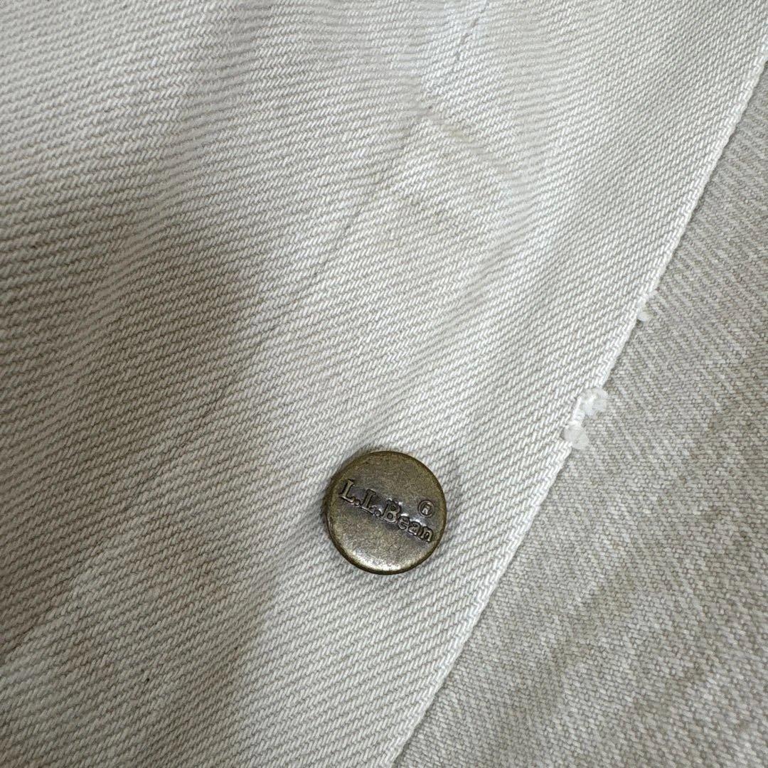 80s USA製 L.L.Bean デニム ハンティングジャケット　アイボリー