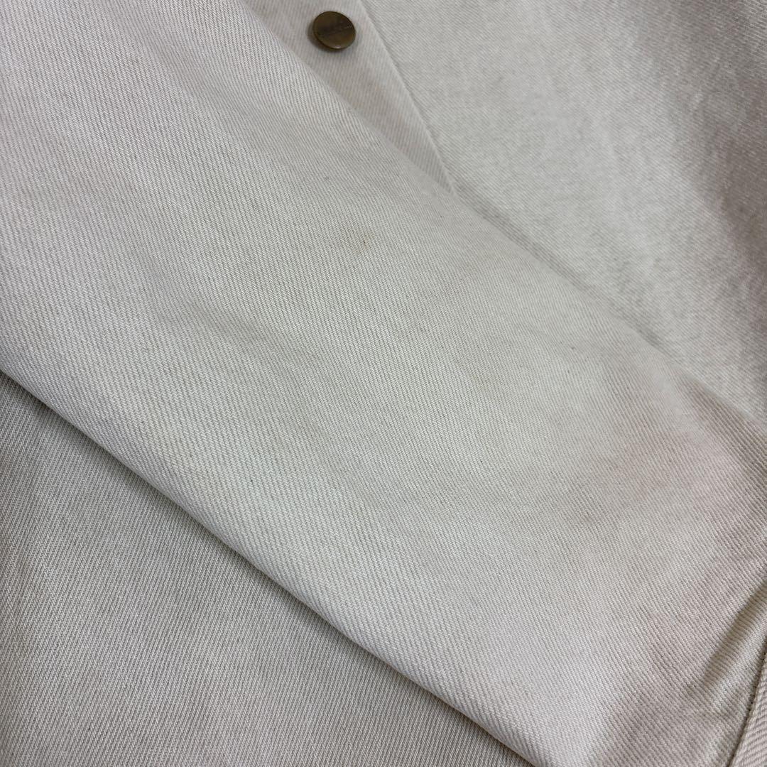 80s USA製 L.L.Bean デニム ハンティングジャケット　アイボリー