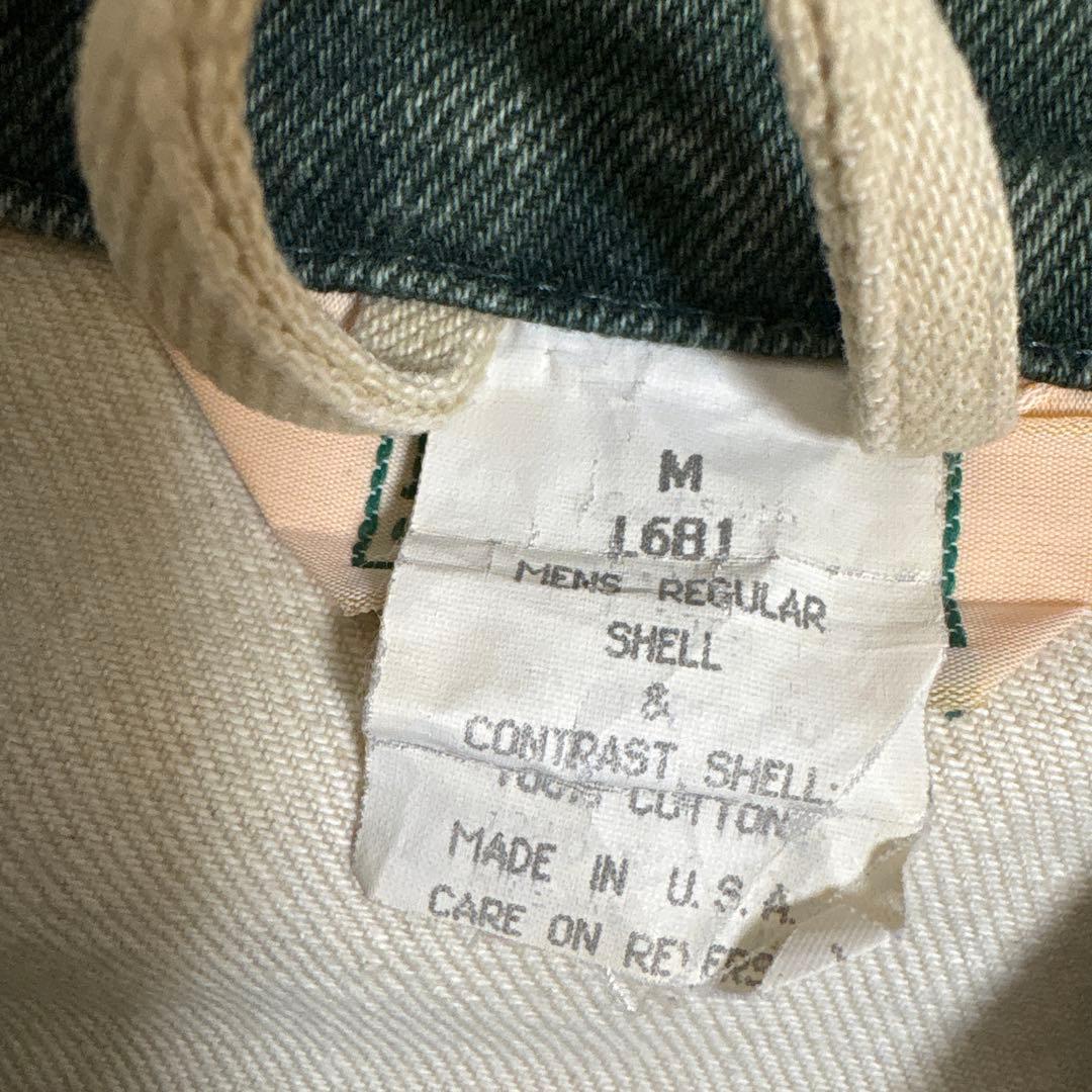 80s USA製 L.L.Bean デニム ハンティングジャケット　アイボリー