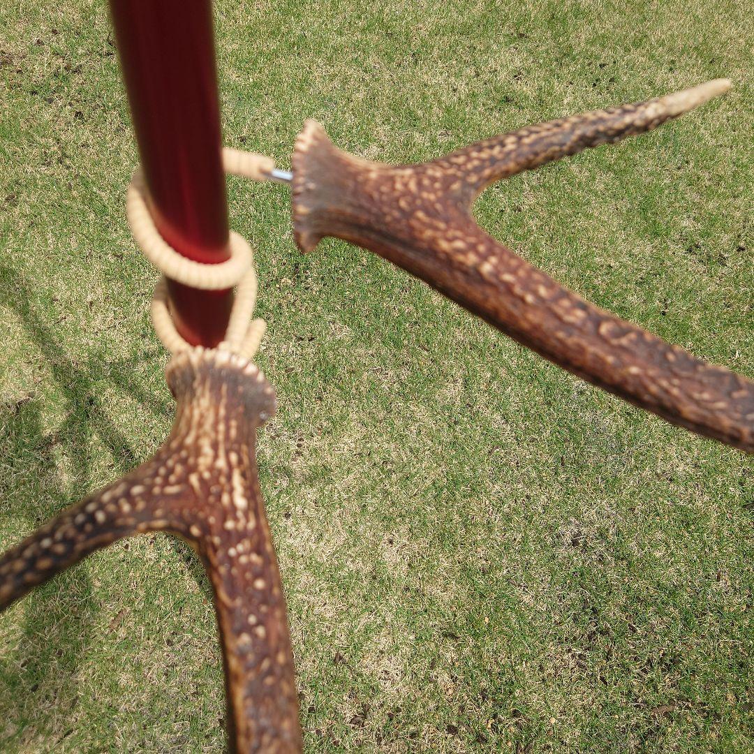 2本セット　鹿の角ランタンハンガー　スウェード加工