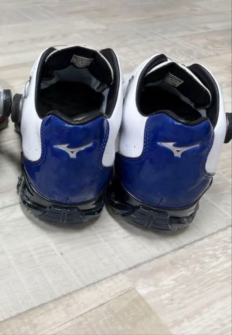 【未使用品】Mizuno ゴルフシューズ　ホワイト/ブルー