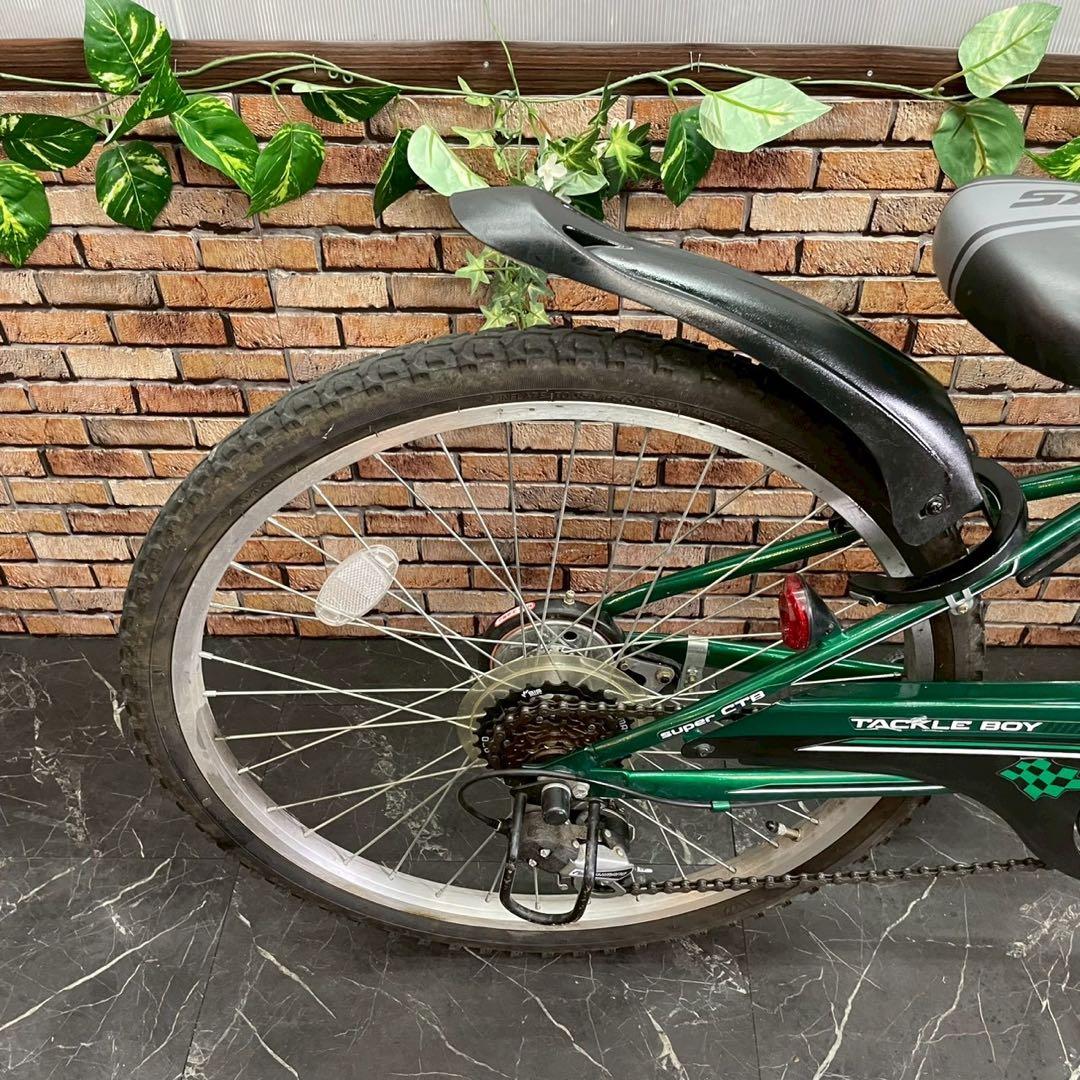 【105】子供用自転車 子供車 TACKLE BOY グリーン 24インチ